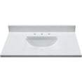 thumbnail image 3 of Sagehill Designs 37" Gemstone Black Quartz Top with Integrated White Rectangular Ceramic Basin, 3 of 7