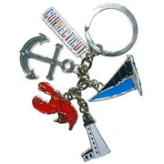 State of Connecticut 5 Charm Keychain