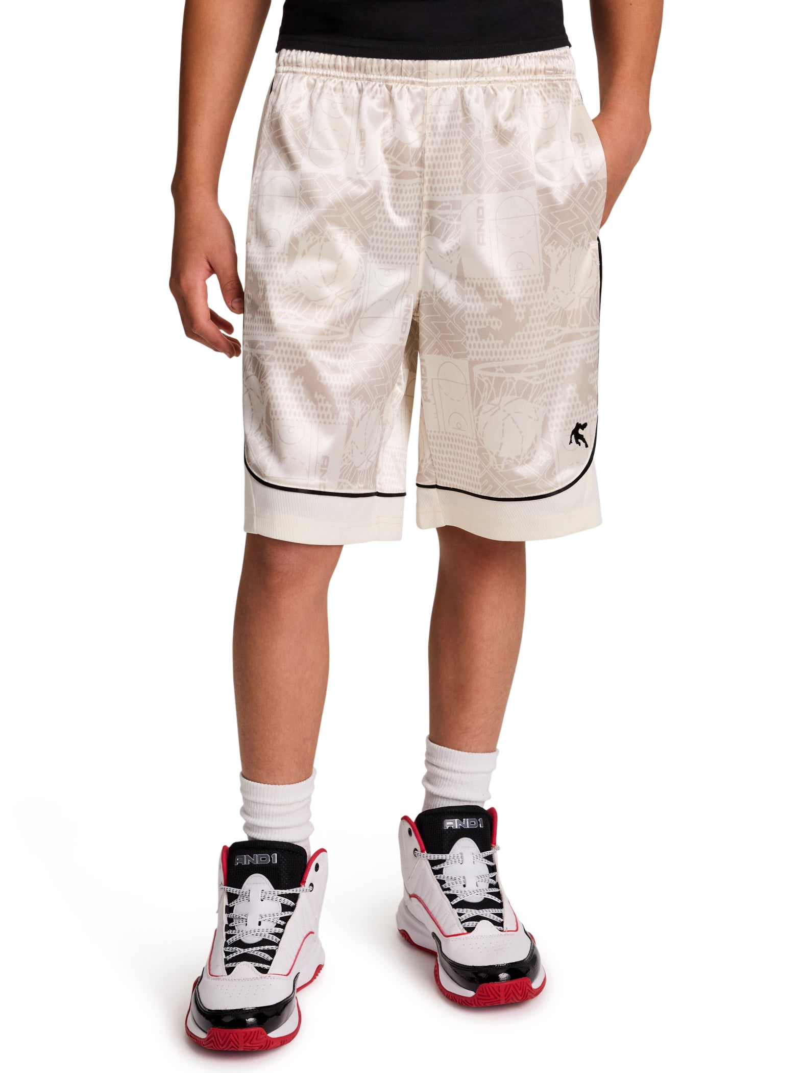AND1 Boy's All Court Basketball Athletic Shorts, Sizes 4-18