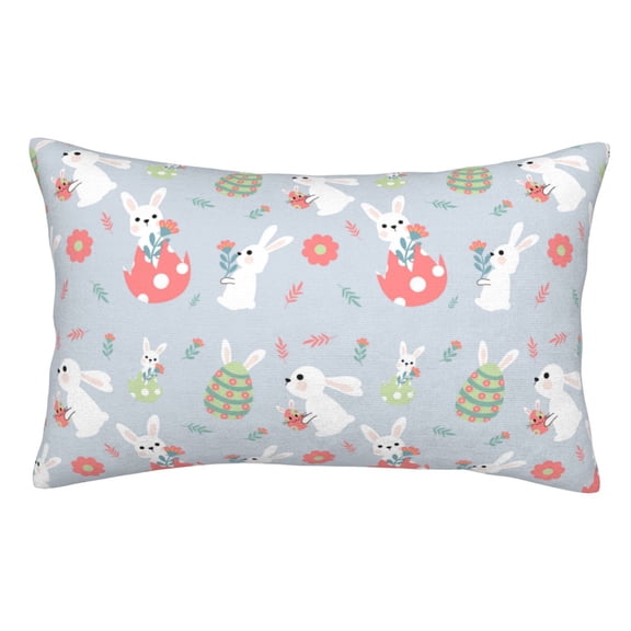 Balery Bunny cartoon with easter Funda de Cojín Estampada, Regalos para Mujeres, Regalos de Amor para Ella, Regalos para Novia o Esposa, Funda de Almohada-14"x20"