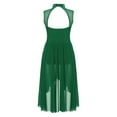 thumbnail image 2 of CHICTRY Kids Girls Modern Lyrical Dance Leotard Dress Hollow Back High-Low Hem Contemporary Dance Dress Green 14, 2 of 7