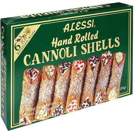 Alessi Hand-Rolled Cannoli Shells, 4 oz (Pack of