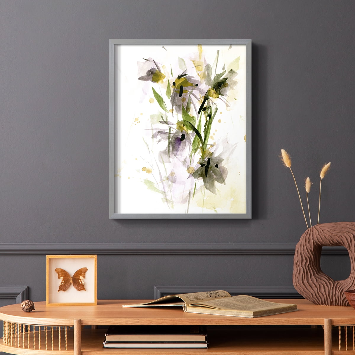 After Rain IV Framed Print in Gray Solid Wood 22 x 28 Framed Print