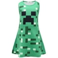 thumbnail image 1 of Robe Minecraft Sans Manches pour Bébé Fille, Jupe en Milksilk à Motif Cartoon pour 2-8 Ans, 1 of 6