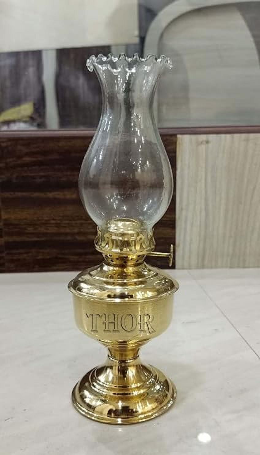 Vintage Brass Mini Oil Lamp, Glass Oil Lamp Nautical for Home Decor Rustic Vintage Home Decor Gifts