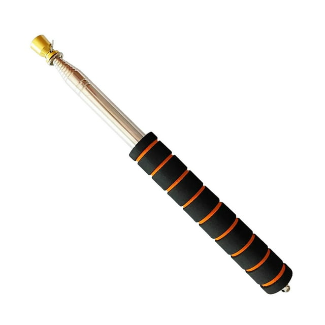 DOLITY Mât de Drapeau Télescopique, Mât de Drapeau en Acier Inoxydable, Mât de Drapeau, Mât de Drapeau en Métal à Main, avec Poignée en Éponge, Orange, 3.0m L
