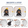 thumbnail image 6 of Disketp 2 Piece Dachshund Sitting In Bathtub Pattern Windshield Sunshades,Folding Windshield Sun Shade For Car Suv Trucks Sedan,Blocks Uv Rays Sun Visor Protector-Large, 6 of 7