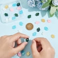 thumbnail image 5 of 30pcs Randomly Mixed Bling color Hamsa Hand Beads Imitation Opal Resin Beads 1mm Hole Flat Hand of Fatima Spacer Beads for Bracelet Necklace Jewelry Making 14x12x3mm, 5 of 9