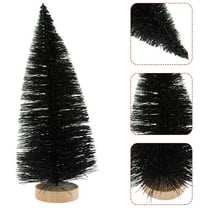 PBPBOX Tabletop Christmas Tree Black Mini Xmas Tree Wood Decoration Festive Atmosphere Highlighting 1Pcs