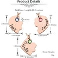 thumbnail image 4 of Friendship Necklace, Heart BFF Necklace for 3 Best Friend, 3 Piece Best Friend Forever Pendant, Sister Friendship Jewelry(Rose Gold, 4 of 7