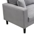thumbnail image 4 of AUKFA 75" Corduroy 3-Seater Sofa,27.6" Deep Seat Sleeper Couch for Living Room, Gray, 4 of 8