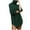 Green, variant on Oversized Sweaters for Women Turtleneck Medium Long Batwing Sleeve High Low Hem Side Slit Pullover Sweater Casual Loose Knit Mini Sweater Dress