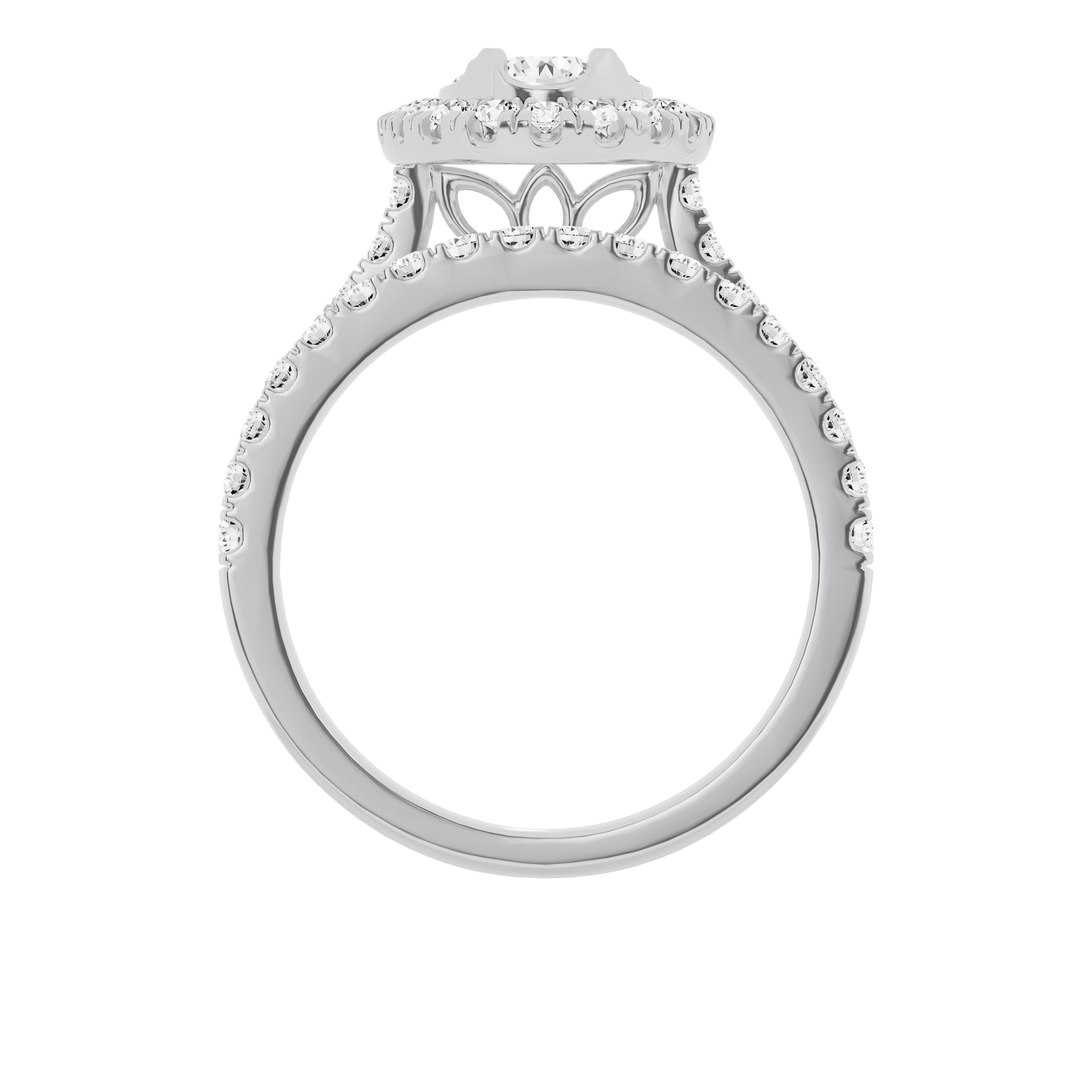 Unique Moments Lab Grown 1.50 Ctw Diamond Oval Bridal Set, Engagement Ring for Women 10K White Gold