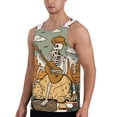 thumbnail image 2 of Salouo Skeleton Cowboy And Guitar for Men's Tank Tops,Sleeveless Muscle Shirts for Men Quick Dry Workout Tank Top Gym Muscle Tee Fitness Bodybuilding Sleeveless T Shirt-3X-Large, 2 of 7