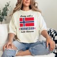 thumbnail image 2 of Proudly Living With A Norwegian Character, Ivory Comfort Colors T-Shirt, Small, 2 of 3