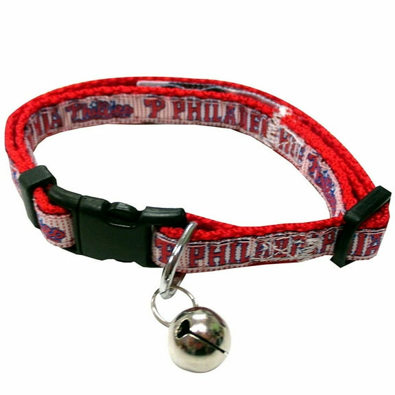 Pets First MLB Philadelphia Phillies Adjustable, Breakaway Cat Collar, Durable Nylon with Jingle Bell in 29 MLB teams