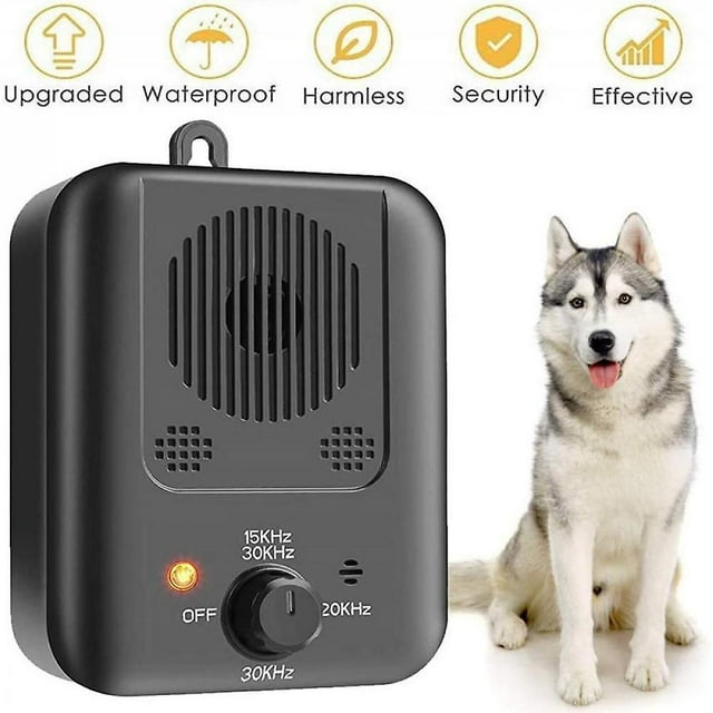 Repelente de perros ajustable de 3 niveles, dispositivo automático antiladridos ultrasónico, antirruido para perros al aire libre, antiladridos, suministros para mascotas ZUK
