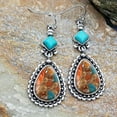 thumbnail image 3 of 2Pair  Fashion Vintage Earrings Turquoise Earrings Bohemian Earrings Jewelry Women's Earrings Jewelry Birthday Gifts, 3 of 5