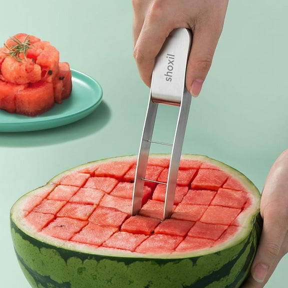 Watermelon Cutter Slicer Cut Watermelon Into Cubes Knife Melon Baller for Kitchen Gadgets Useful Cool Tool$$Home Decor, Kitchen, & Other