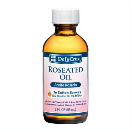 De La Cruz Roseated Oil To Soften Earwax, 2 Oz, 3 Pack