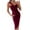 Burgundy, variant on Odeerbi Dresses for Women 2025 One Shoulder Dresses Elegant Erogenous Solid Slimming Sleeveless Bandage Hip Wrap Pink