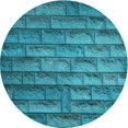 thumbnail image 1 of Ahgly Company Machine Washable Indoor Square Transitional Dark Turquoise Green Area Rugs, 3' Square, 1 of 7