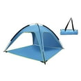 thumbnail image 1 of Beach Ventilated Tent Detachable Double Pole Ventilated Tent UV Protection 3-sided Ventilated Spacious Tent with Removable Bottom Pad for Beach Camping, 1 of 9