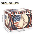 thumbnail image 5 of Yayeee Collapsible Cube Storage Bin with Lid Fabric Closet Decorative Basket with Handles, Baseball Pattern, 5 of 7