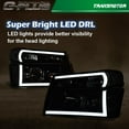 thumbnail image 3 of Fits 04-12 for Chevrolet Colorado GMC Canyon Black LED Tube Headlights 4 pcs -, 3 of 3