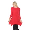 thumbnail image 4 of (red, s) - Women's Solid Colour Tunic Top, 4 of 5