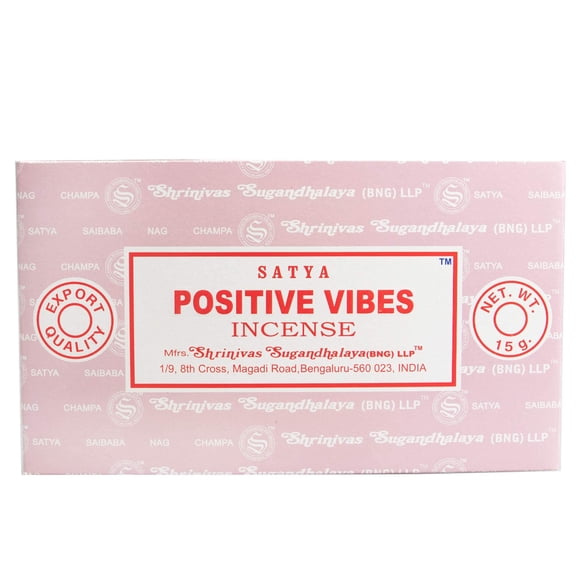 Satya Nag Champa Positive Vibes Incense Sticks, 12 Count