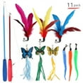 thumbnail image 2 of Colorful Pet Toys Set Cats Fishing Rod Funny Cat Stick Tunnel Variety Combinations Supplies Interactive Training Game Props, 2 of 7