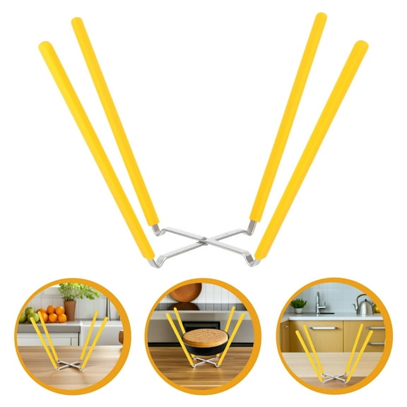 Homoyoyo Yellow Stainless Steel Cake Cooling Rack Foldable Baking Rack for Cooling and Display