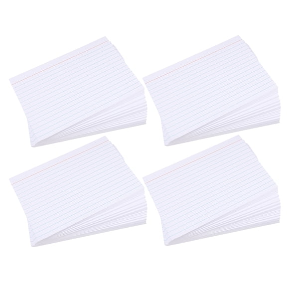 KONTONTY 200pcs White Flashcards for Studying and Office Use, Paper Cards for Learning and Organization