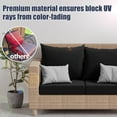 thumbnail image 2 of 8Pcs Stretch Patio Cushion Covers, Outdoor Couch & Sofa Replacement Slipcovers for Patio Furniture Cushion Covers, Washable Reusable Furniture Protector, Square-Large, Black, 2 of 13