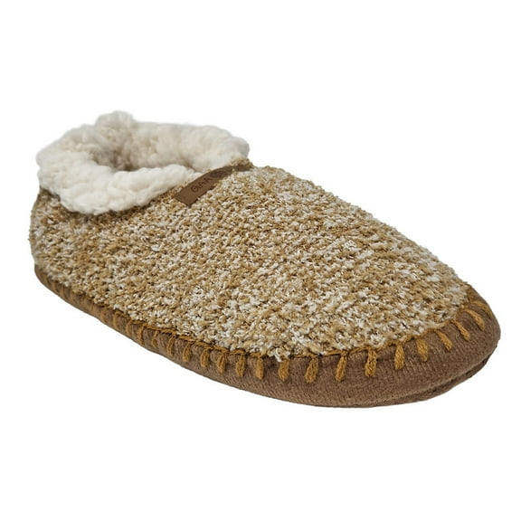 Gaahuu womens cozee yarn shearling lined soft sole mocassin slipper