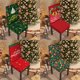 thumbnail image 2 of Juego de 4 fundas para sillas de comedor navideñas, 4 piezas de fundas elásticas para sillas de cocina, funda lavable para sillas, 2 of 5