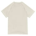 thumbnail image 6 of FORMRS Boys Rash Guard with Short Sleeves UPF 50+ Swim Shirts Sizes 3-12T, Beige School, 6 of 6
