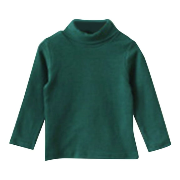 Youth Turtleneck Sweater Long Sleeve Warm Pullover Sweater Soft Stretchy Boys Girls Fall Winter Tops School Clothes