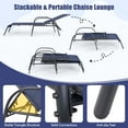 thumbnail image 2 of Gymax Chaise Longue Inclinable Réglable avec Accoudoirs pour Patio Bleu Marine, 2 of 4