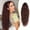 Brown, variant on Ponytail Extensions, Ombre Burgundy Claw Long Wavy Pony Tail, 30 Inch Curly Clip in Hair Extensions,  Looking Fluffy Synthetic Hairpieces for Women Daily Use