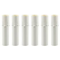 White Drip Look Candle Socket Covers for Chandeliers - 4 Inch - Candelabra Base | 6 Pack