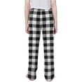 thumbnail image 4 of CPNG Girls and Boys Plaid Sleeping Pants Kids Elastic High Waist Soft Cotton Plaid Home Pants with Pockets(Purple,5-6 Years), 4 of 4