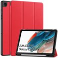 thumbnail image 1 of Avec Étui Porte-Crayon pour Samsung Tab A9 Plus, Étui Funda pour Galaxy Tab A9+ 11 Pouces, Support à Rabat Magnétique pour Tablette SM-X210 X216, Rouge, Tab A9 Plus (11 Pouces), 1 of 6