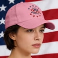 thumbnail image 7 of 250 Anniversary USA Hat Distressed Style, America 250 Hat Vintage Washed Baseball Cap, USA 250th Anniversary Low Profile Design, America 250th Anniversary Hat , Pink, 7 of 7