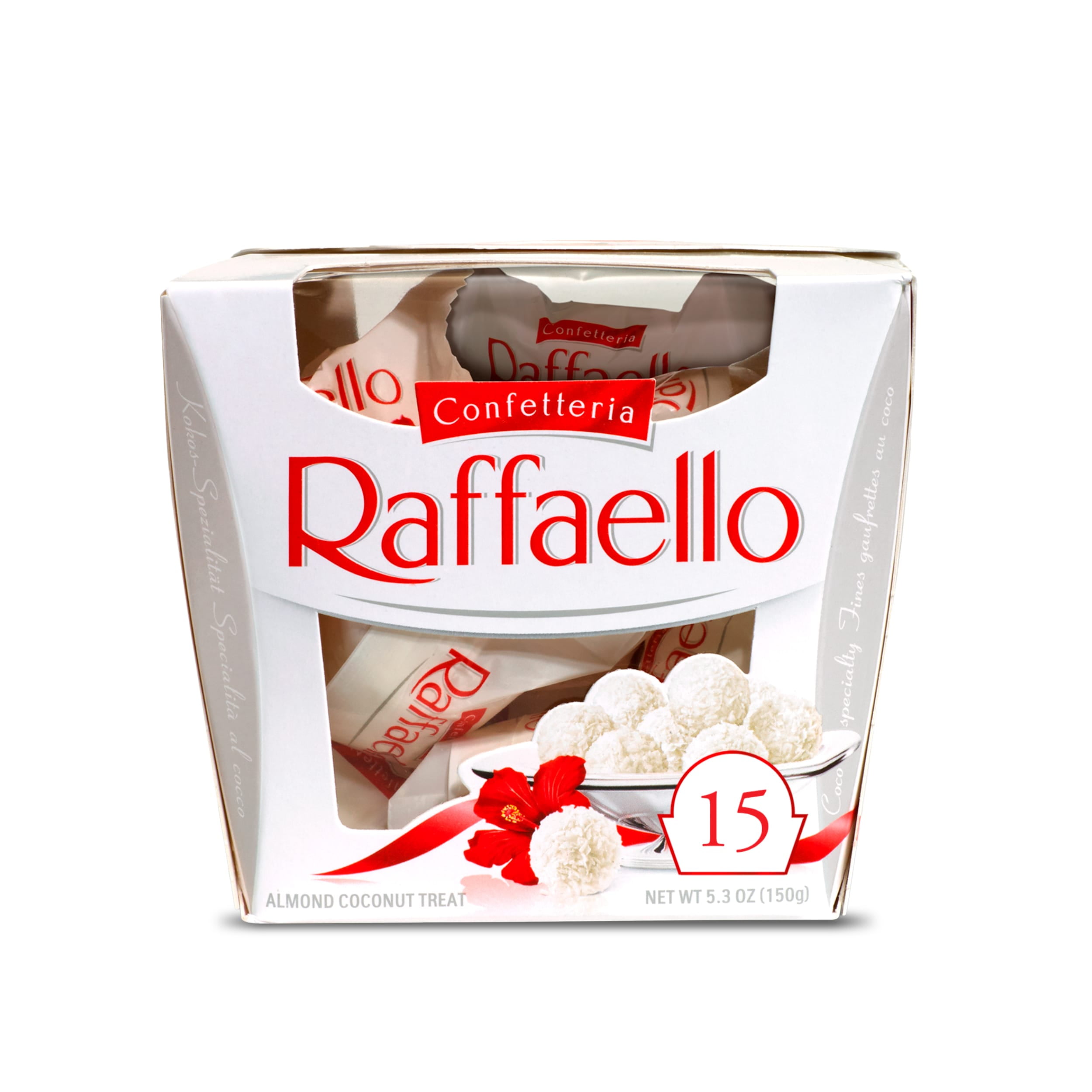 Ferrero Raffaello, Premium Gourmet White Almond, Cream and Coconut, 5.3 oz
