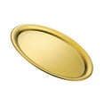 thumbnail image 4 of deevoka Stainless Steel Dessert Appetizer Plates Fruits Serving Tray for Camping BBQ Golden 29x22.5x1.1cm, 4 of 9