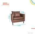 thumbnail image 2 of Sillon Individual Comodo Cojin Moderno cafe 77x68x44 cm Pido Todo SI01BK-H3, 2 of 5