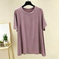 thumbnail image 1 of HongQid Chemises de Nuit pour Femmes à Manches Courtes, T-Shirts de Sommeil Confortables et Doux, Chemise de Nuit pour Femmes, Robe de Pyjama, Mignonne Tenue de Nuit en Modal, 1 of 5