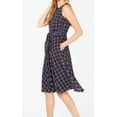 thumbnail image 3 of Womens A-Line Dress Petite Plaid Tie-Waist 8P, 3 of 4